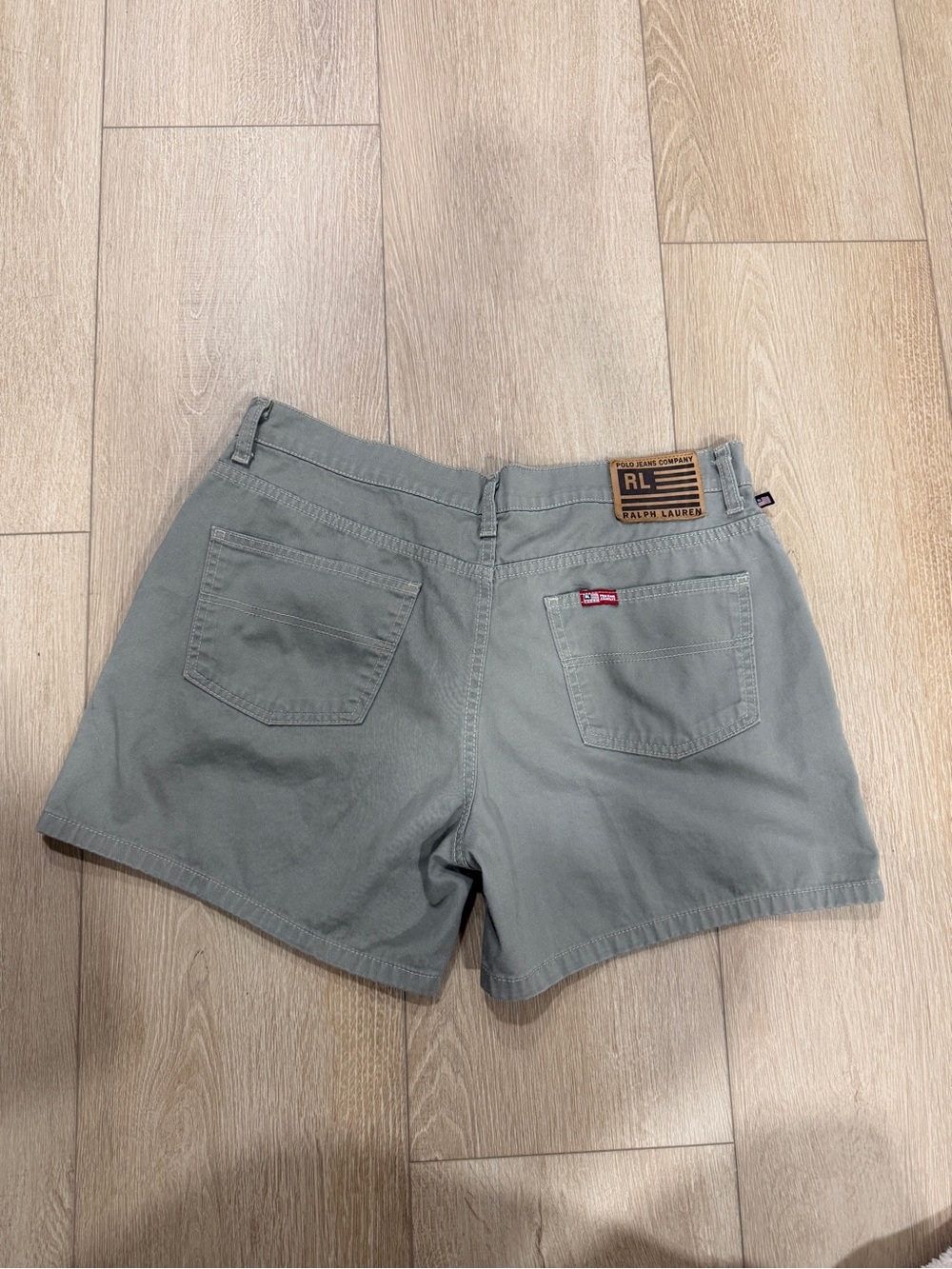 Ralph Lauren Women’s Green Gray Cotton Bermuda Shorts